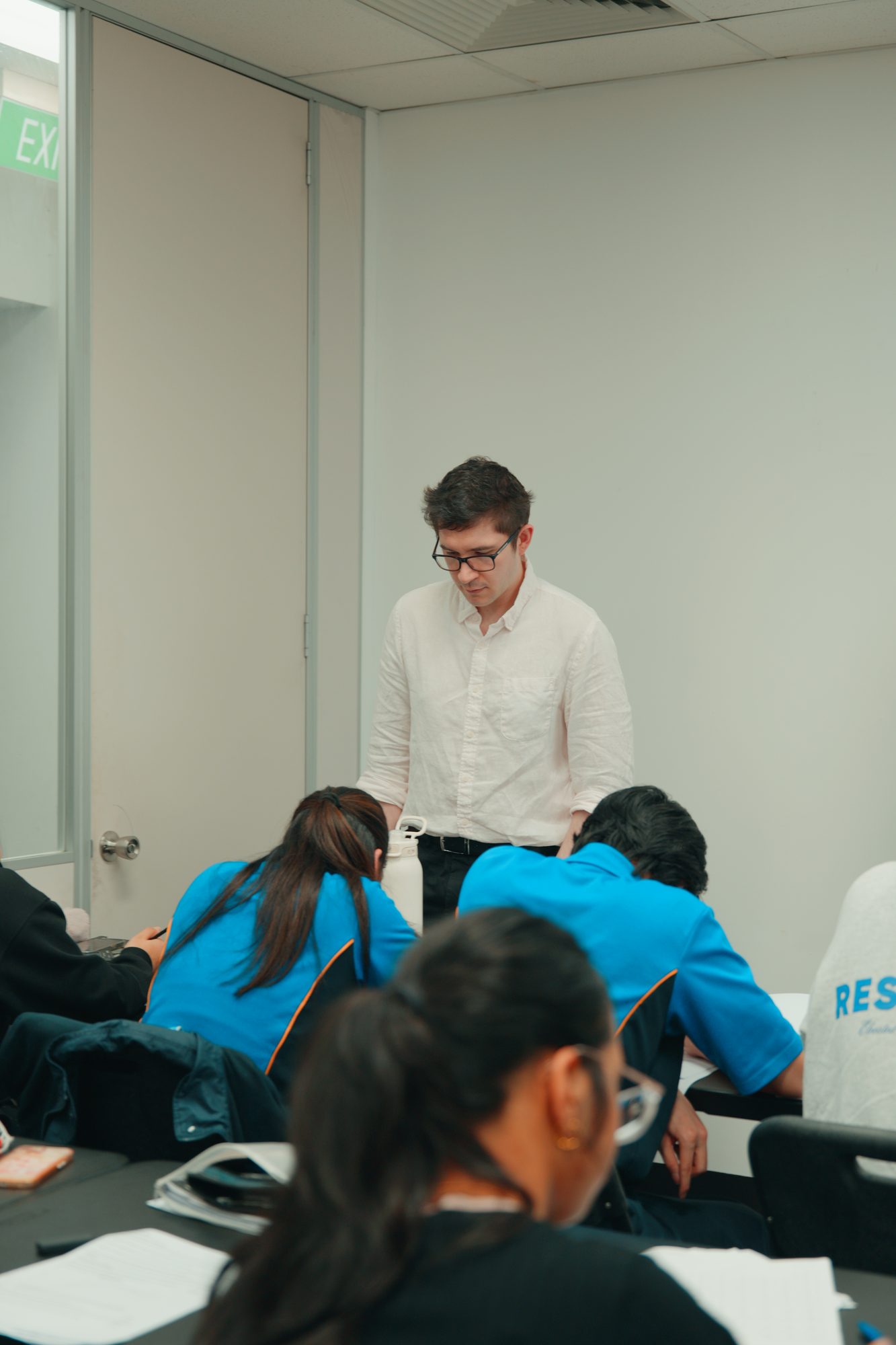 Spartan Tuition co-founder Adrian with a class